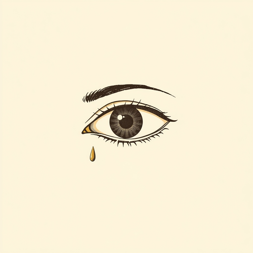 yeux baignés de larmes