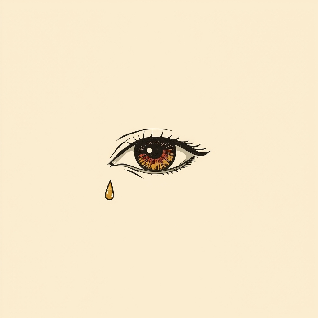yeux mouillés de pleurs