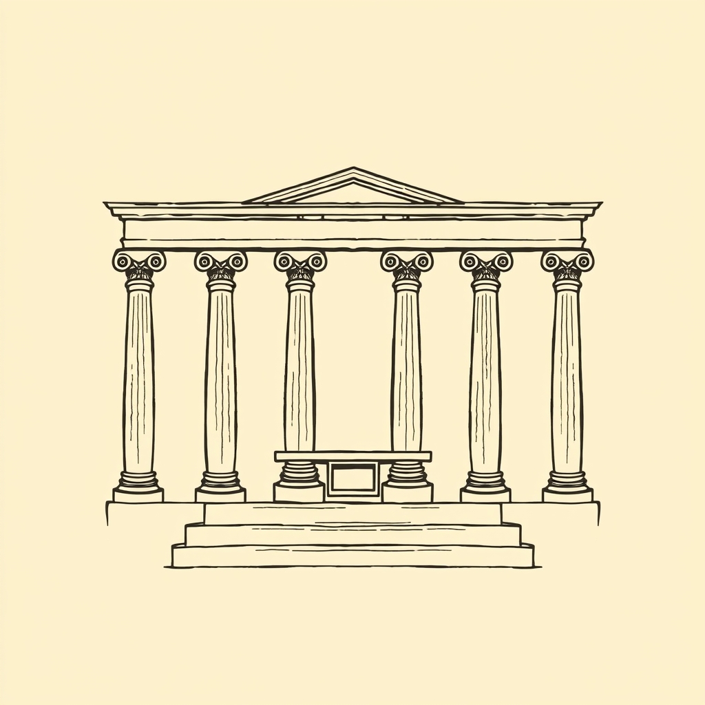 autel à cinq colonnes