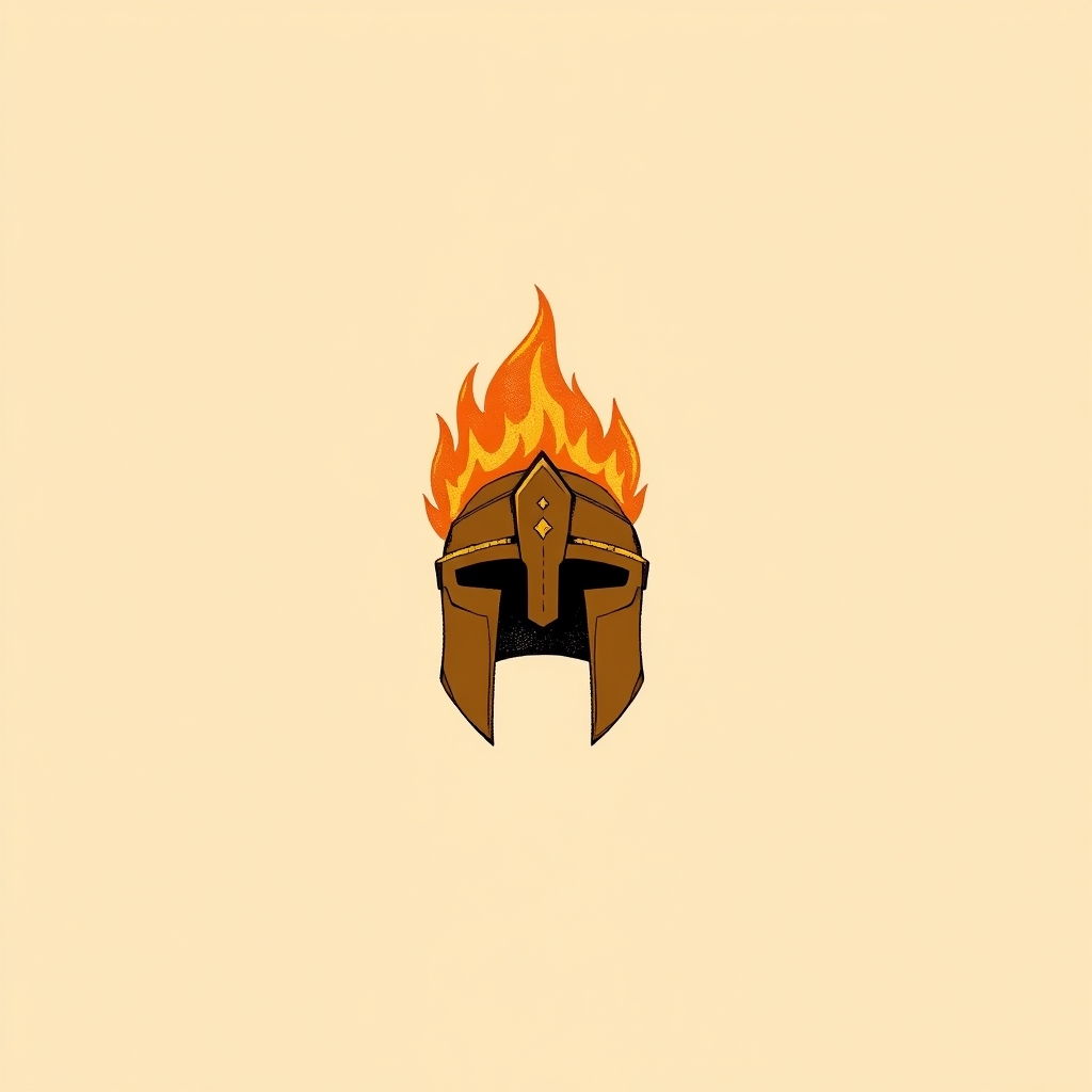 casque embrasé