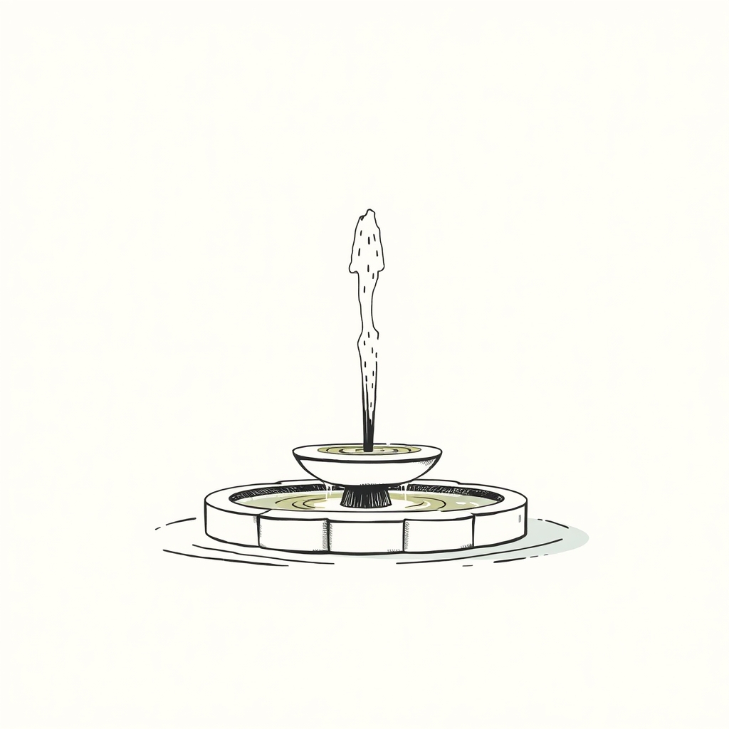 fontaine ou source jaillissante