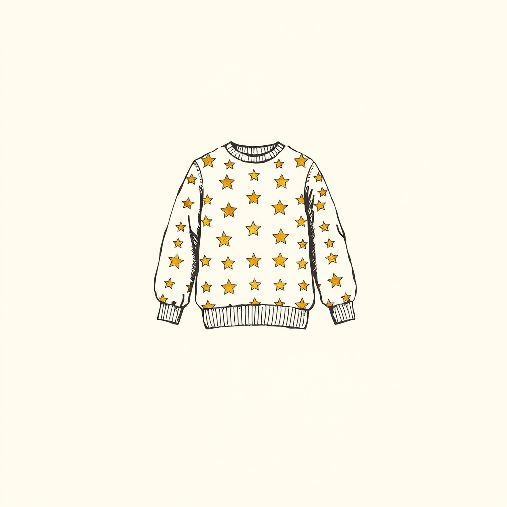 abito coperto di stelle d'oro