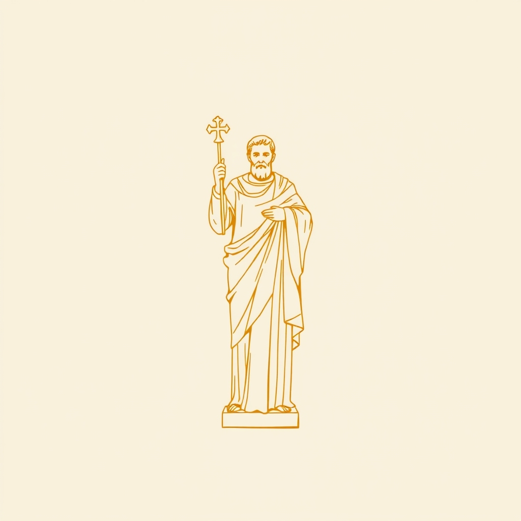 statue d'or de Saint Pierre