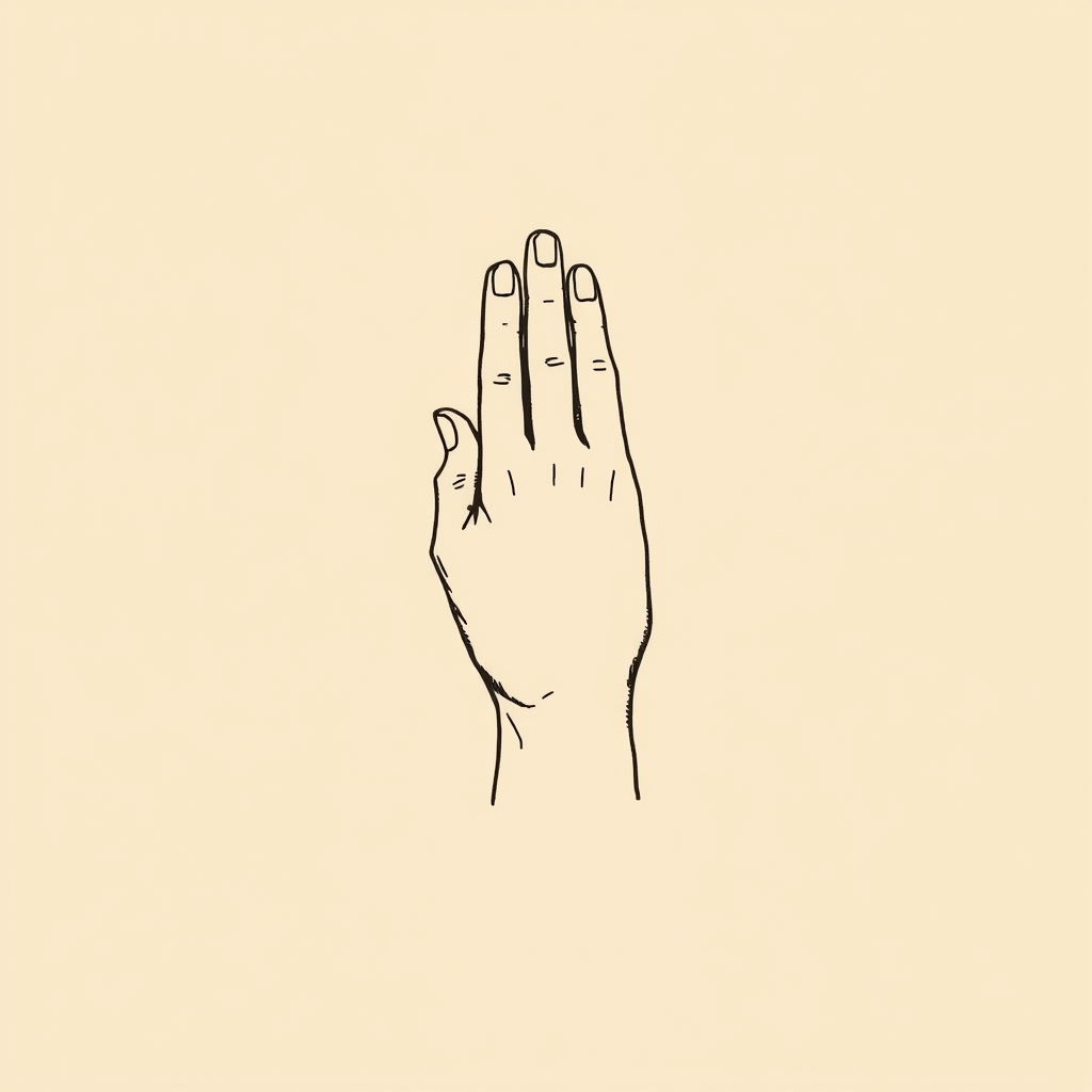 hand covering eyes