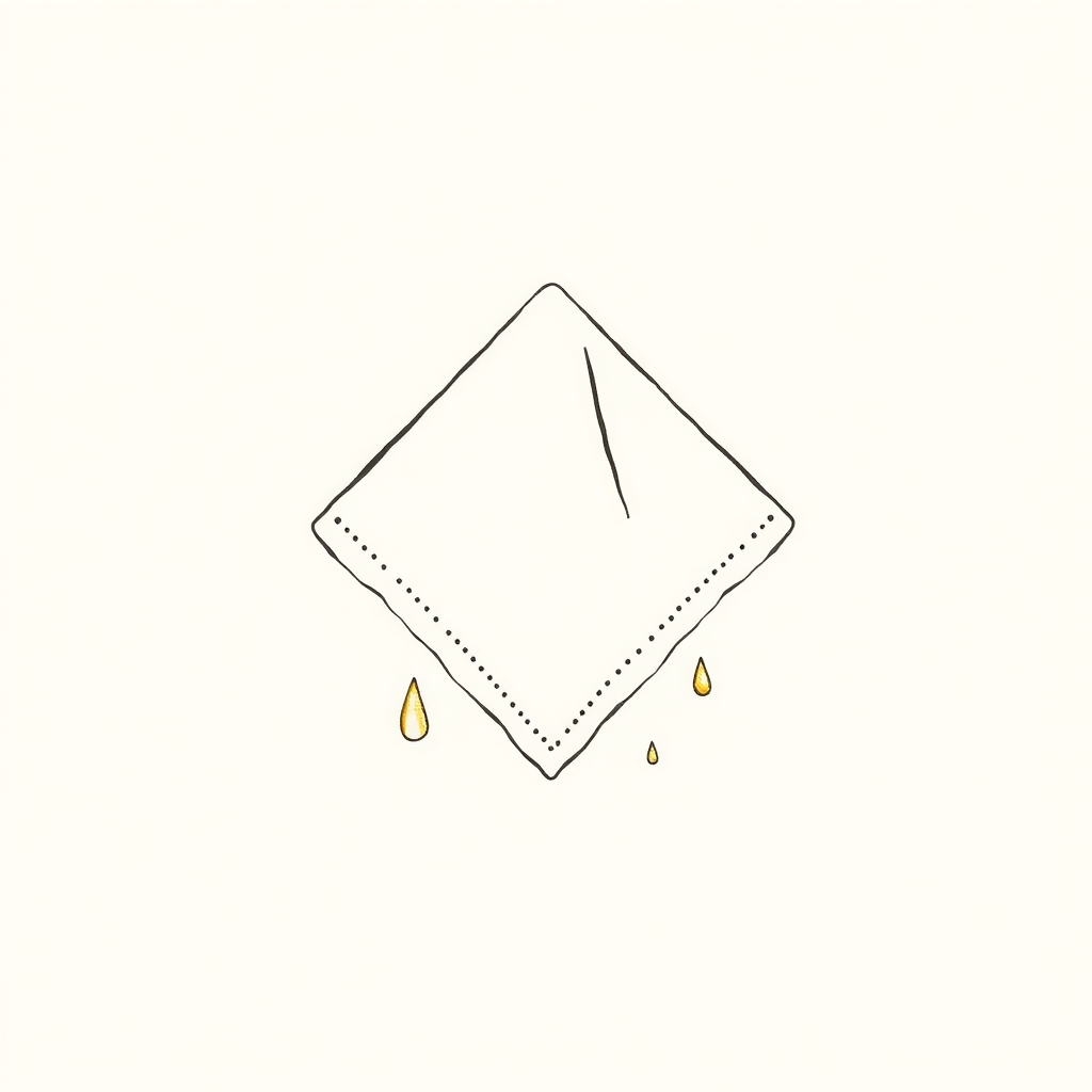 handkerchiefs soaked in tears