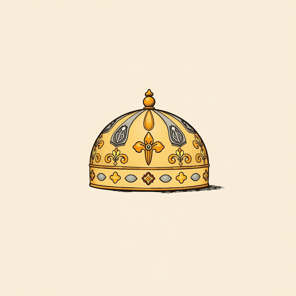 chapeau brodé d'or et d'argent (ex-voto impérial)