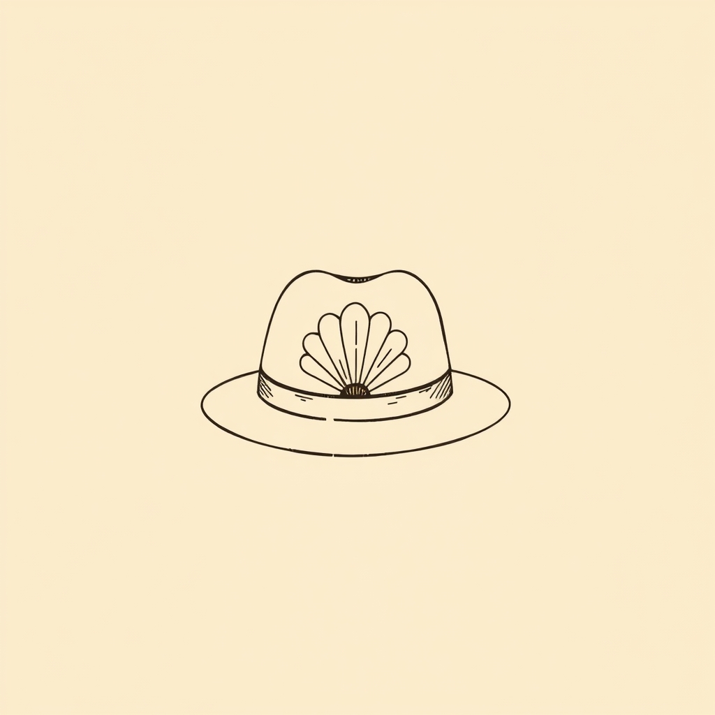 chapeau avec coquille