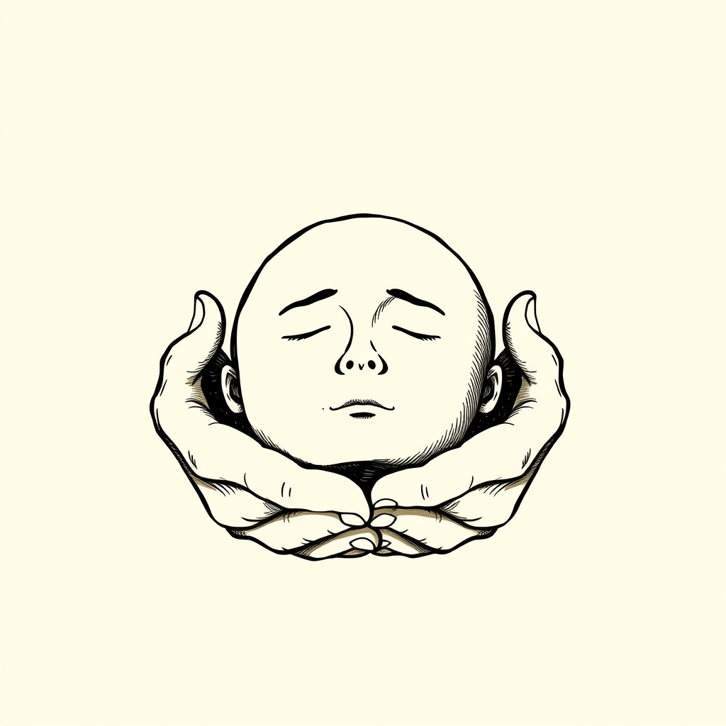 head carried in hands