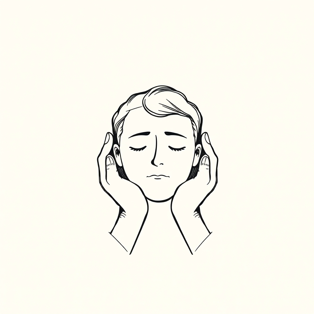 head carried in hands (sometimes)