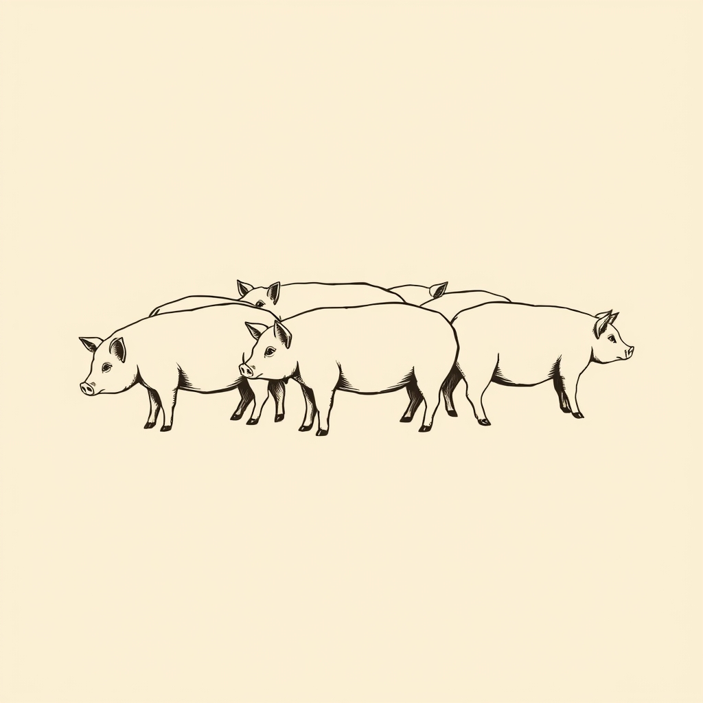troupeau de porcs
