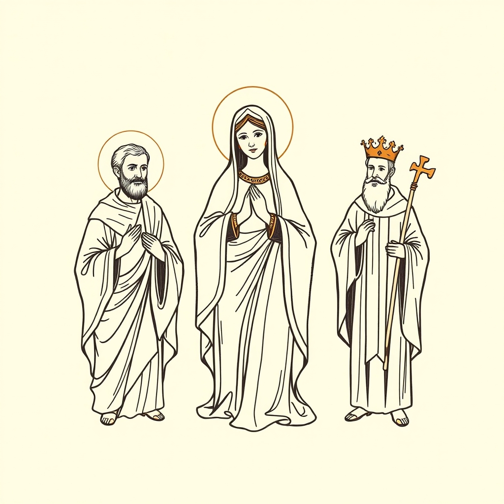 immagini della Vergine, san Giuseppe e sant'Antonio