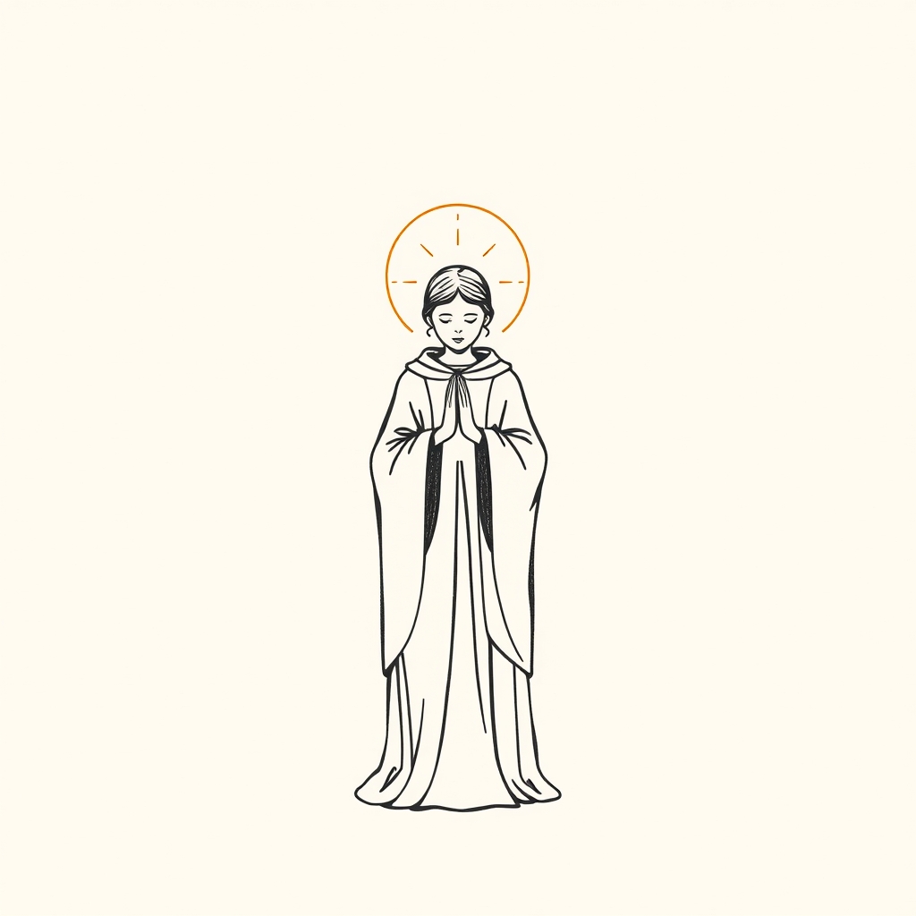 en oración junto a san Luis