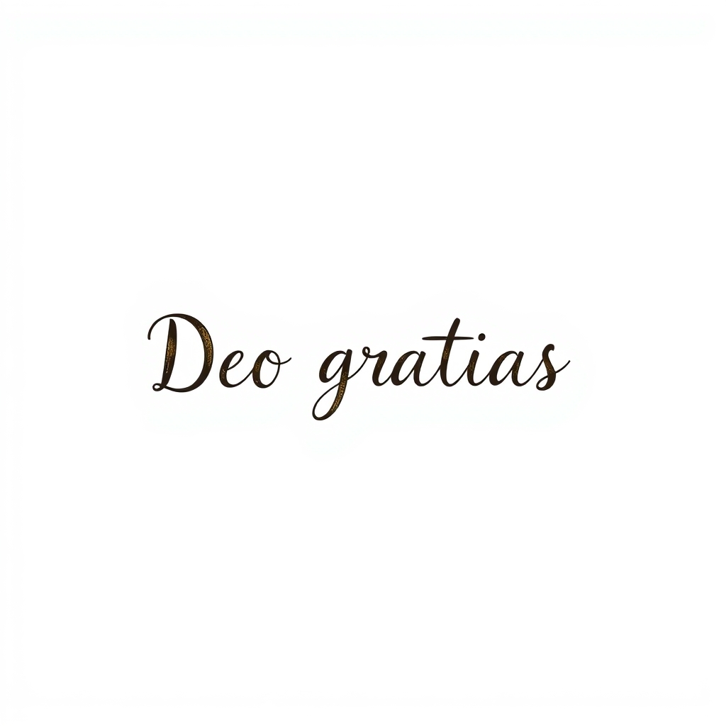 inscripción 'Deo gratias'