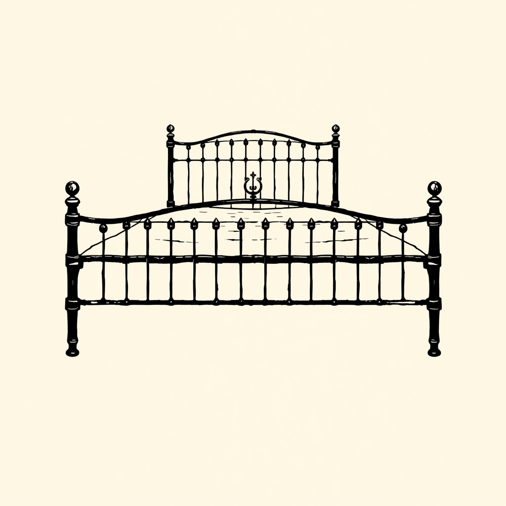 iron bed with sharp spikes