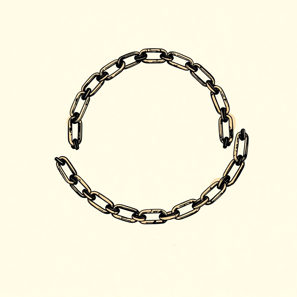 cadenas de hierro en el cuello, brazos y riñones