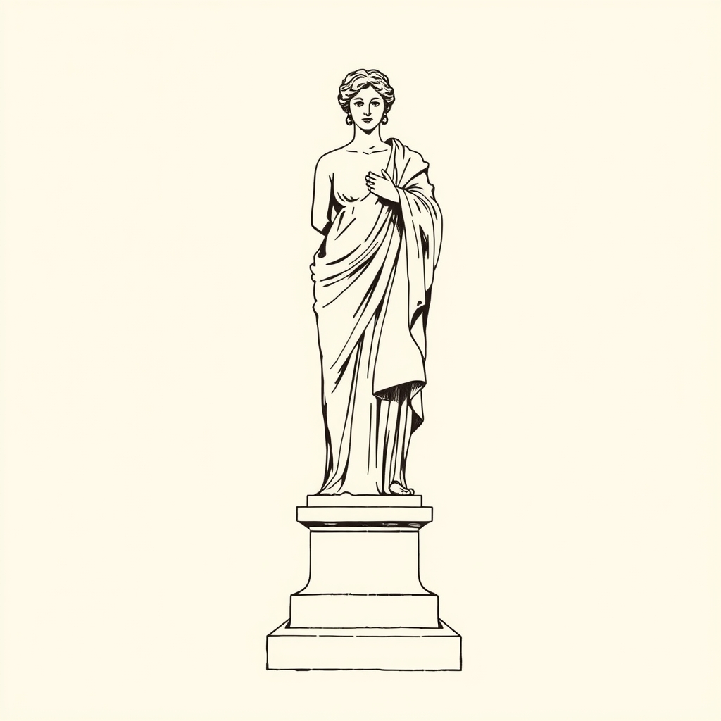 Italian-style marble statue (17th century)