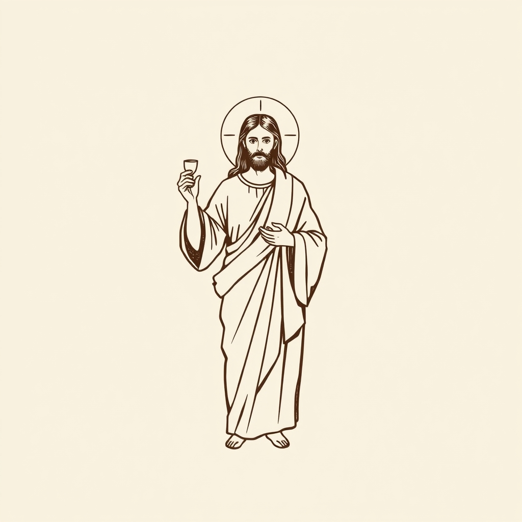 Jesucristo invitándola a la comunión
