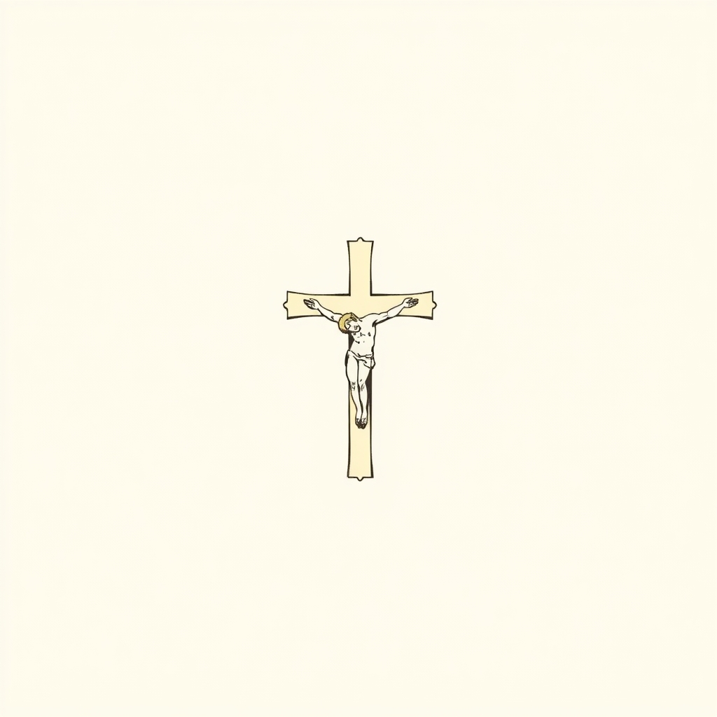 besando un crucifijo
