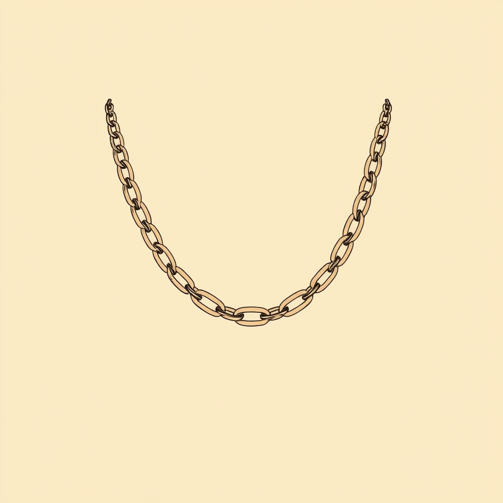 large chain around the neck