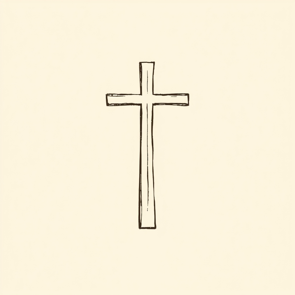 grande croix sur l'épaule