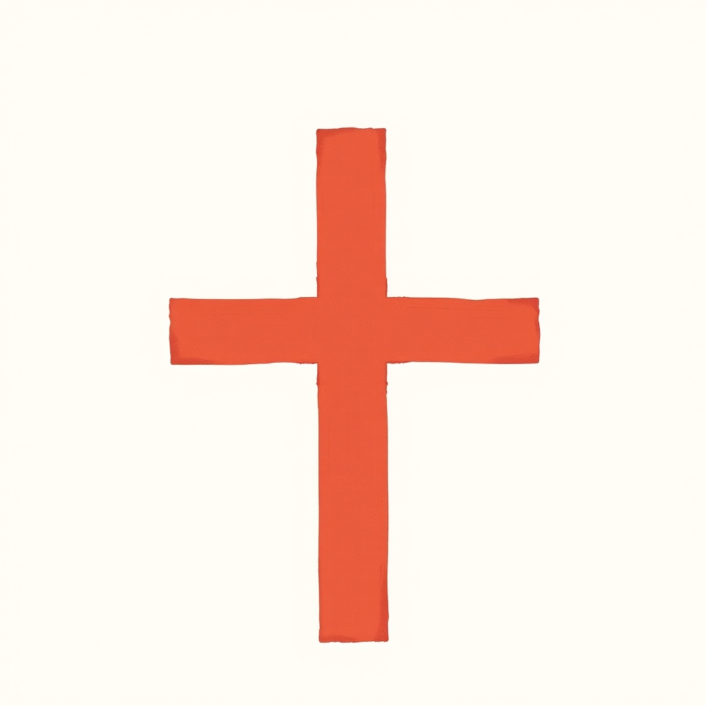 grande croix rouge sans Christ
