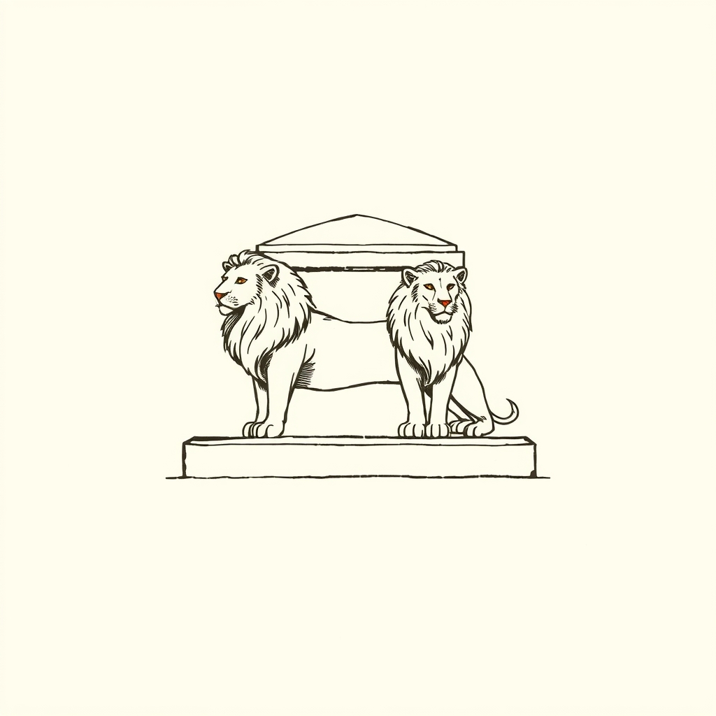 lions (supportant le tombeau)