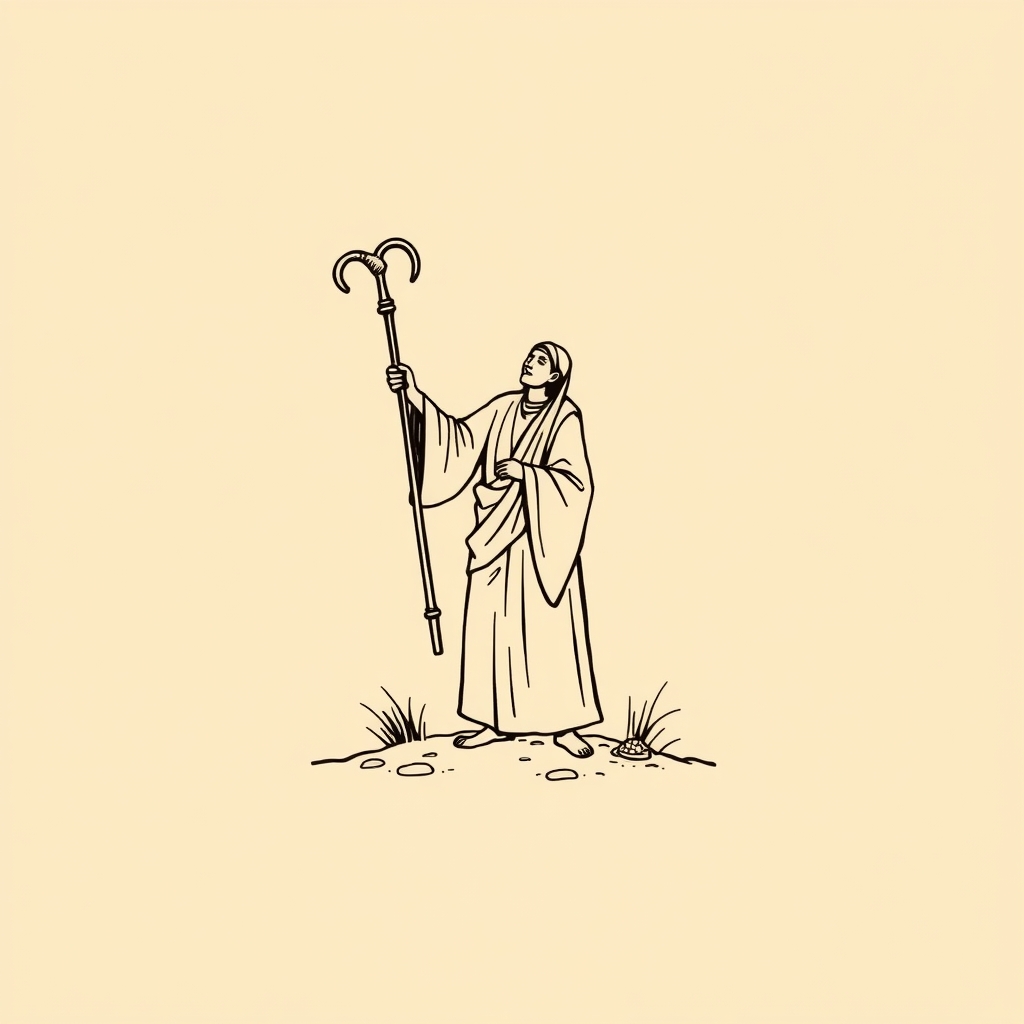 making a spring gush forth with his staff