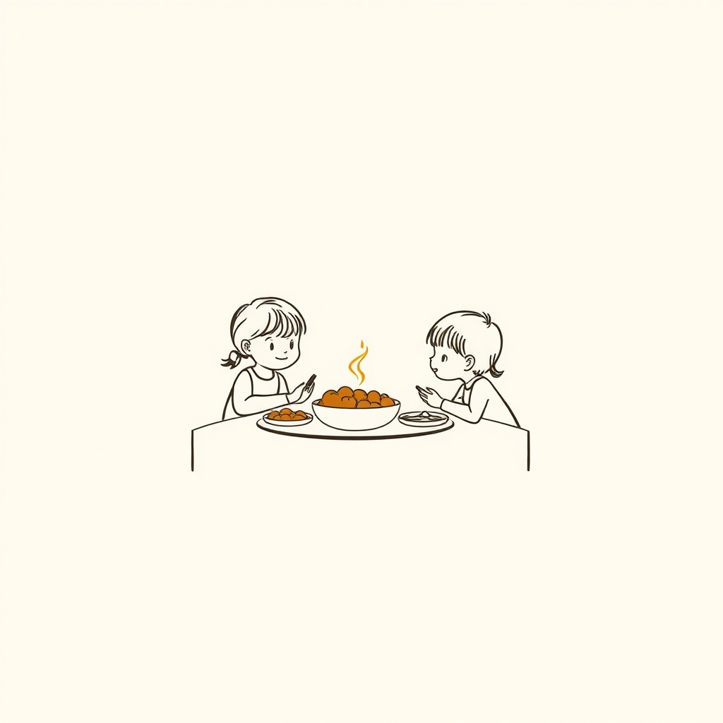 repas avec des enfants