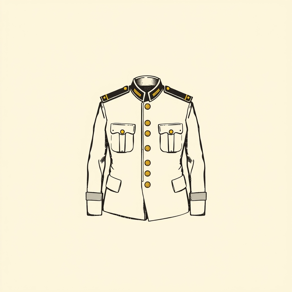 military habit (laid aside)