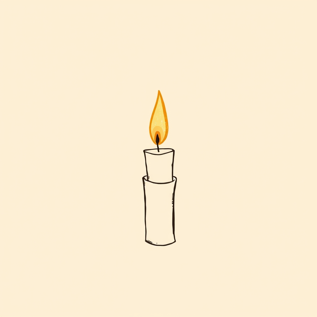 miraculously lit candle
