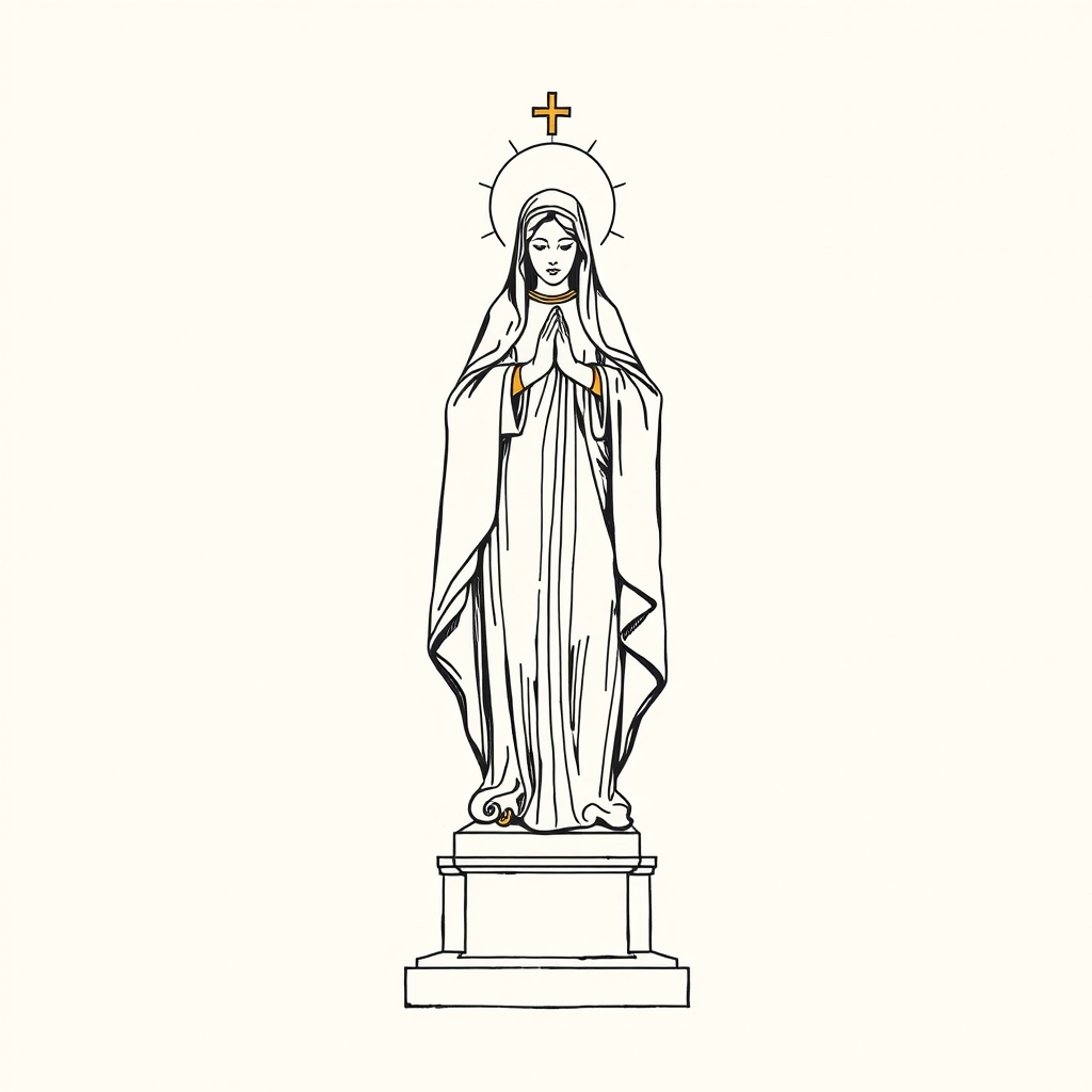 statue monumentale de Marie Immaculée