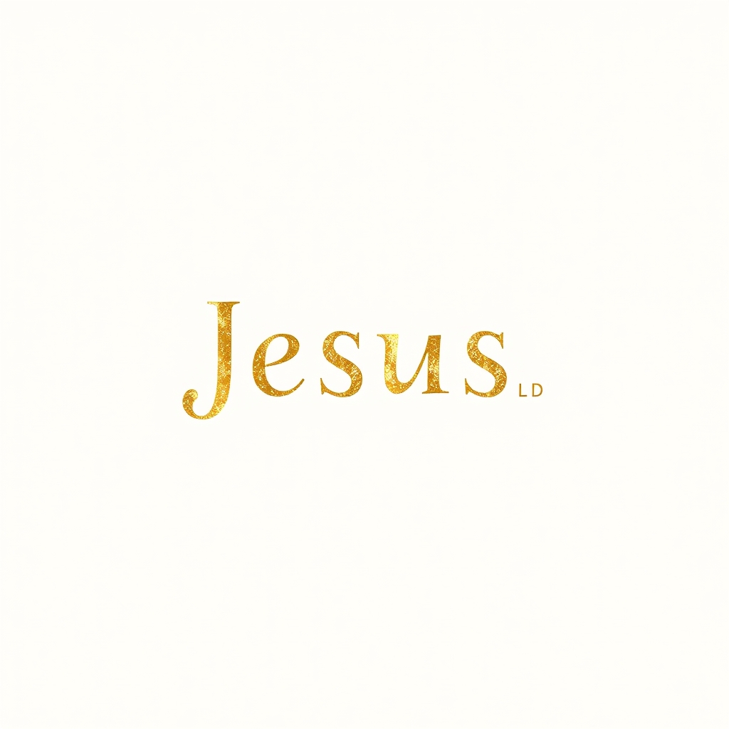 Name of Jesus in gold letters