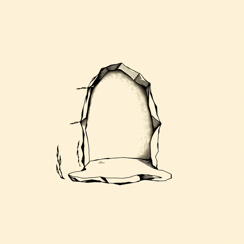 niche taillée dans le roc