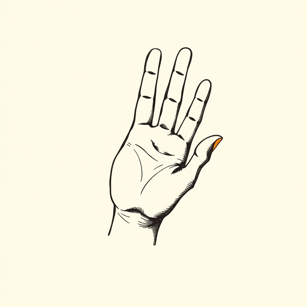 palm in hand