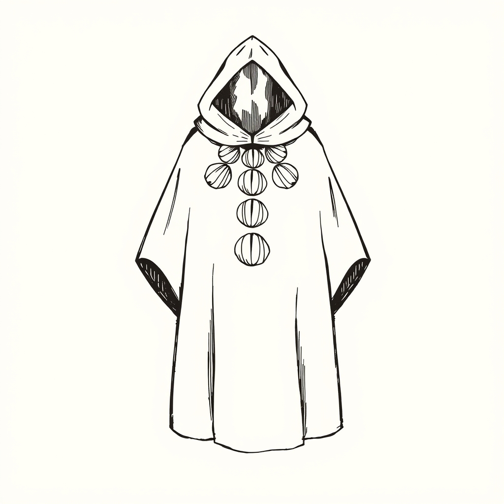 pilgrim's cloak adorned with scallop shells