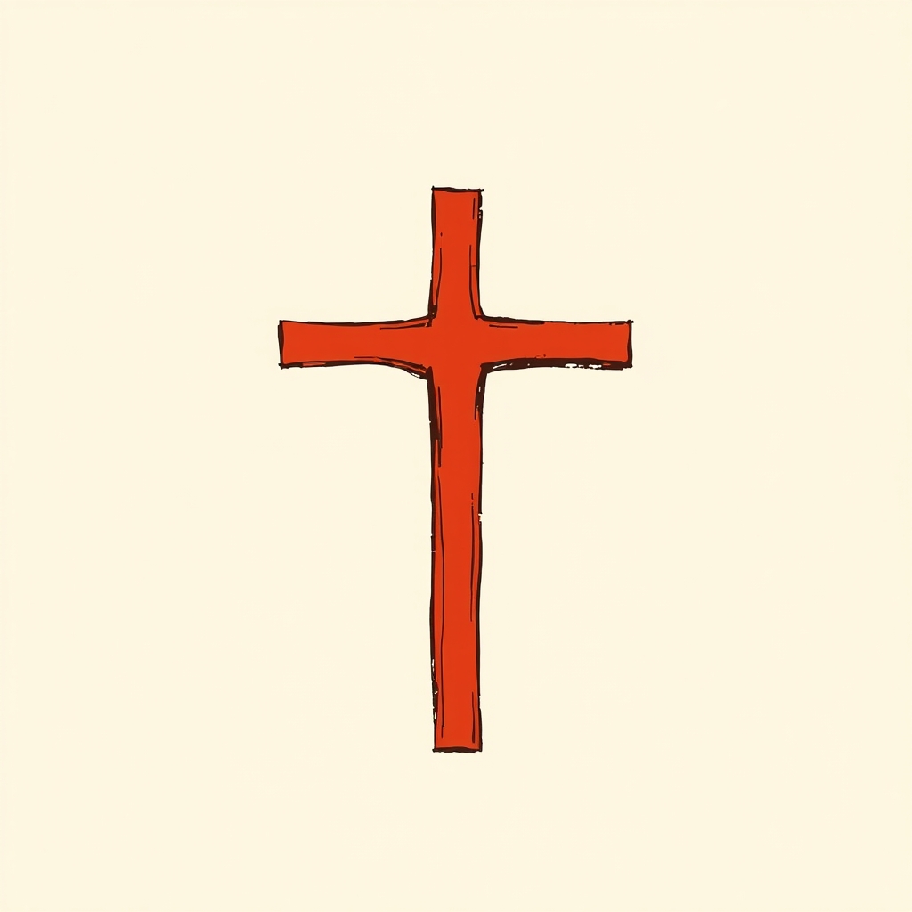 red crucifix