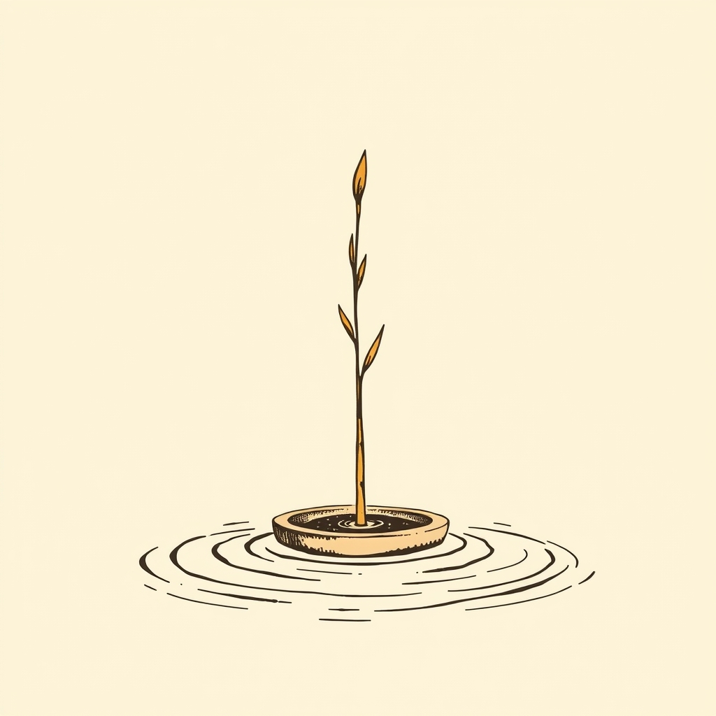 reed causing a fountain to spring forth