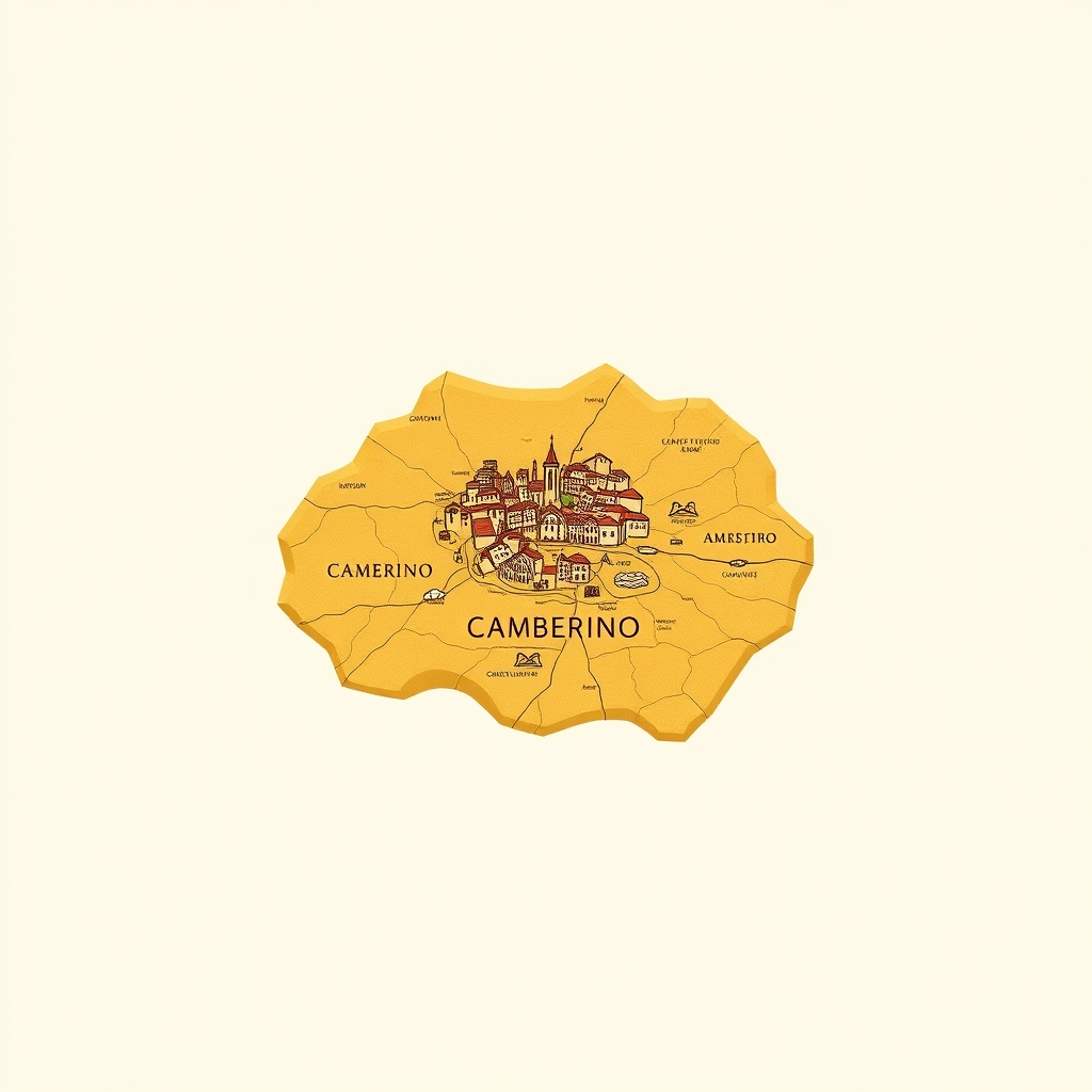 plan en relief de la ville de Camerino