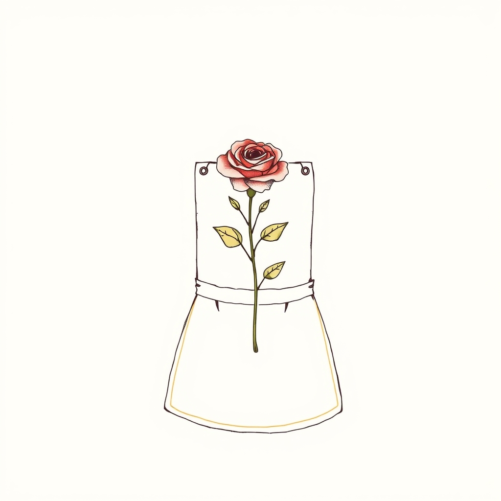 roses dans son tablier