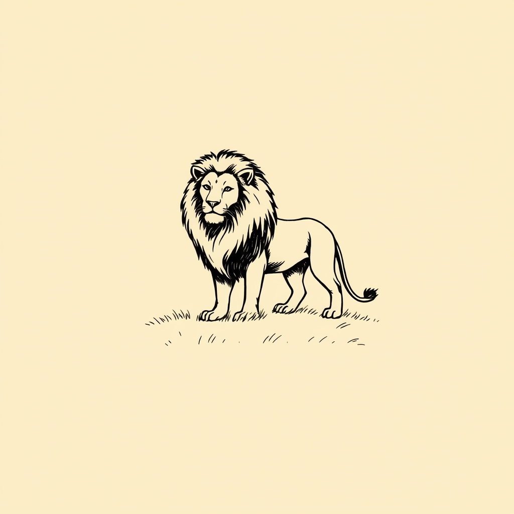sable lion on a field of gold