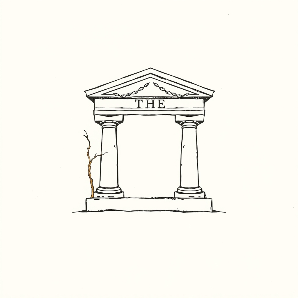 tombeau sculpté (vignes, lettres grecques)