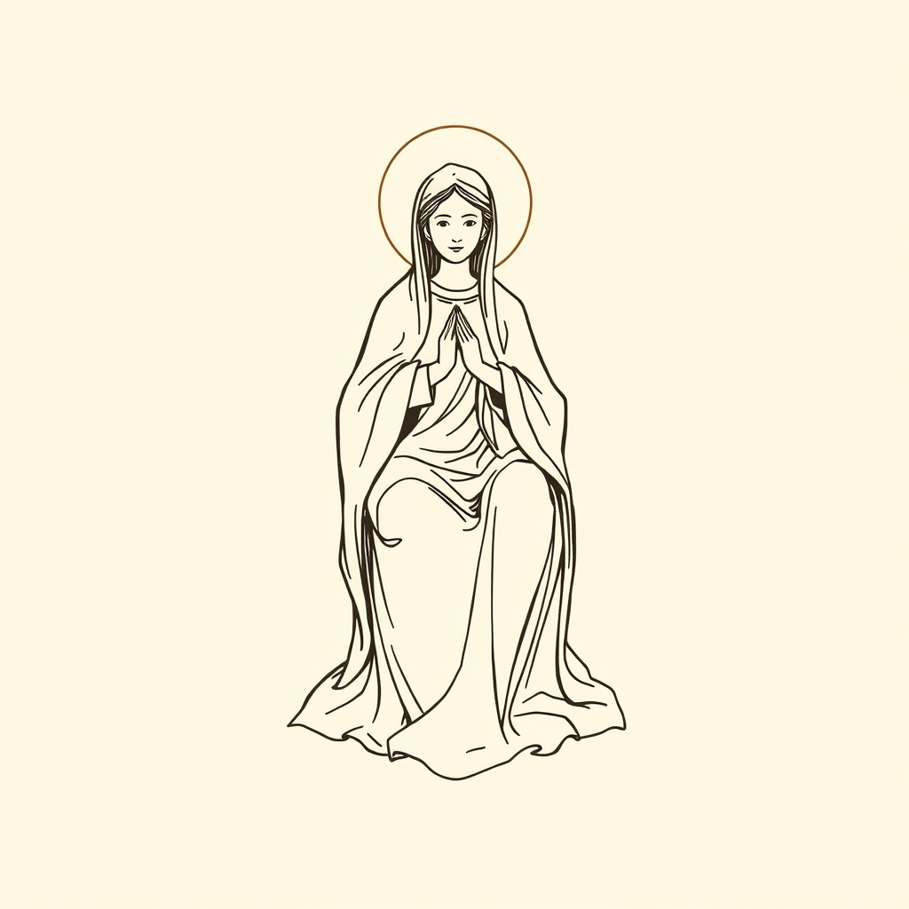Vierge assise