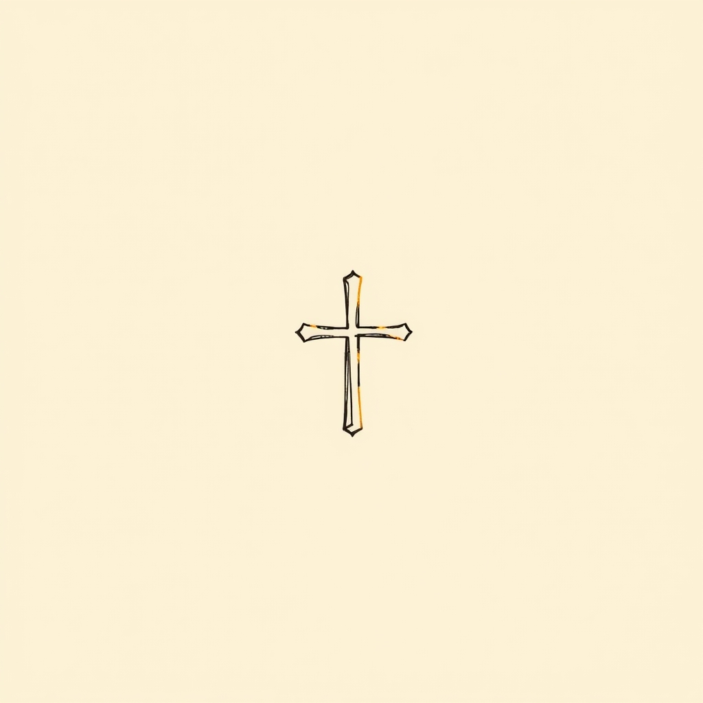 signe de la croix sur le front