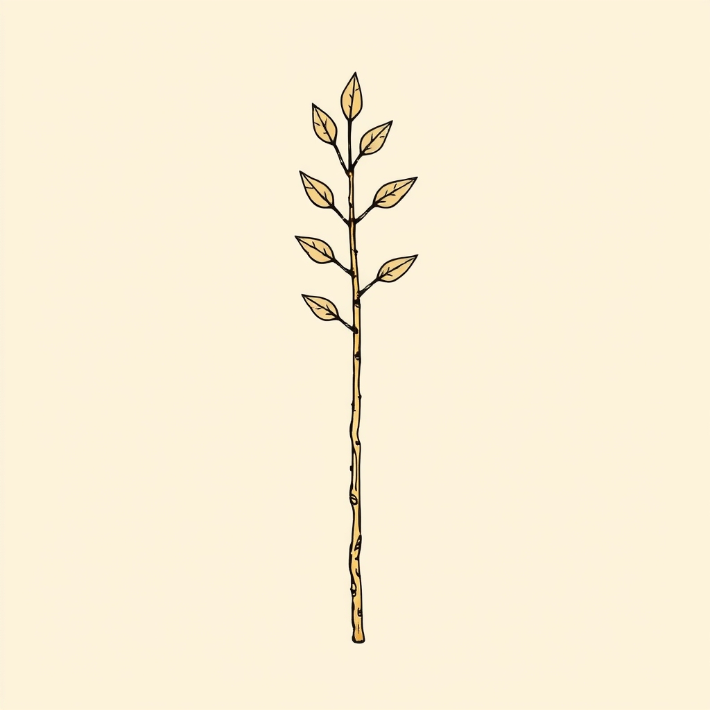 staff sprouting leaves