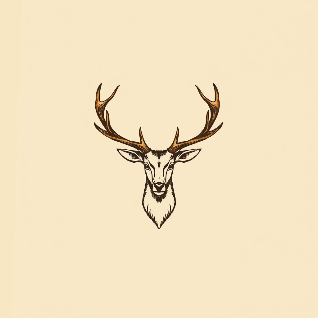cerf avec une croix entre les cornes