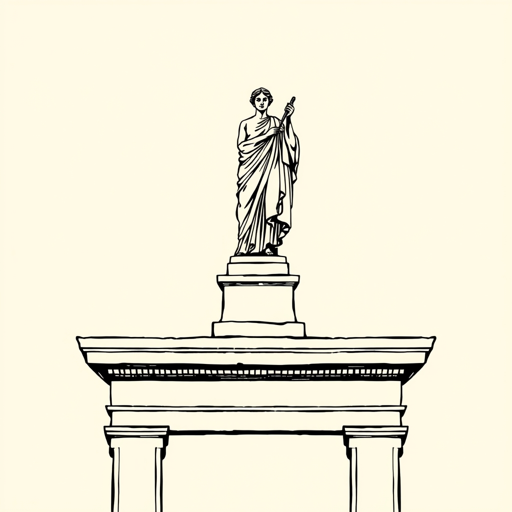 statua su cornice