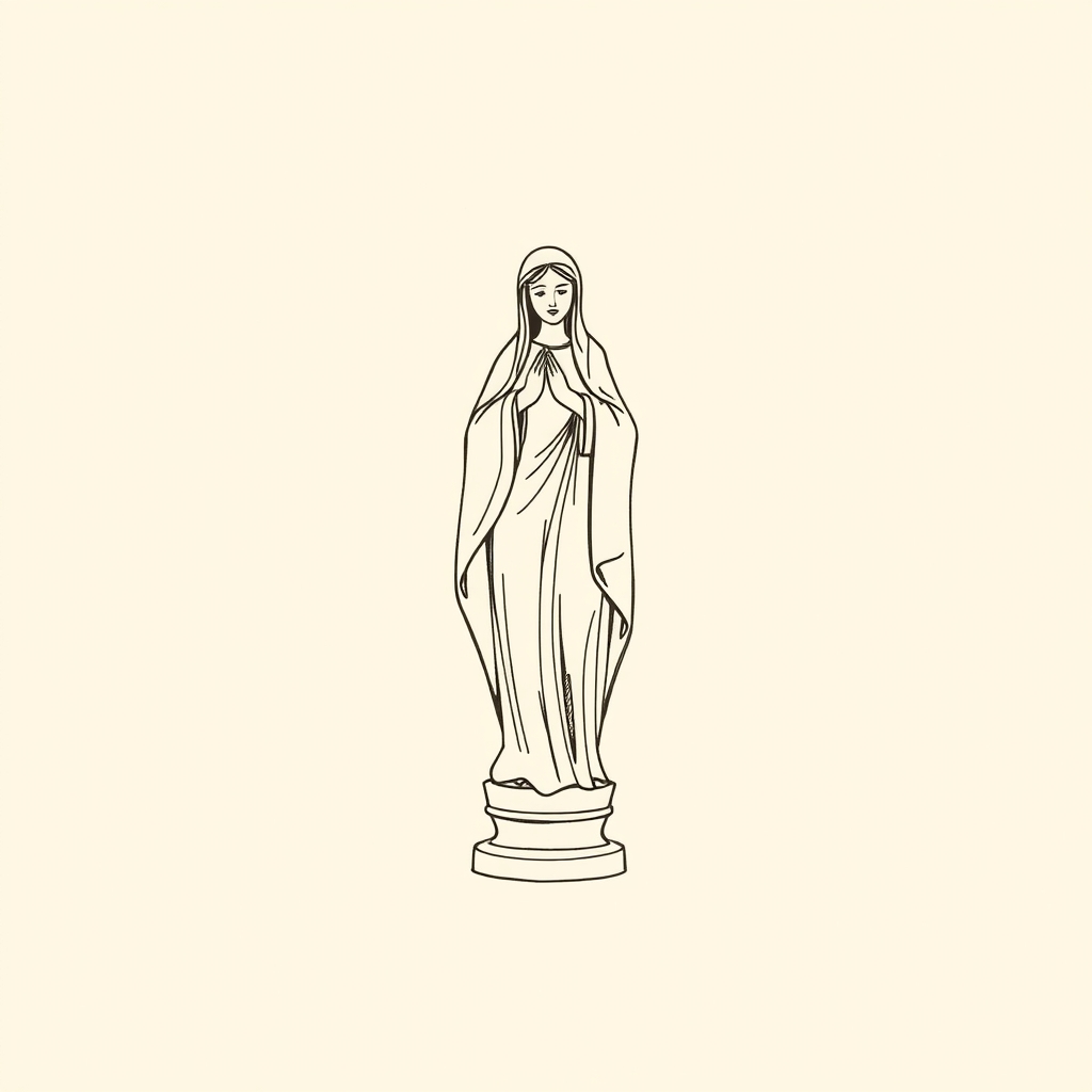 statuette de la Vierge