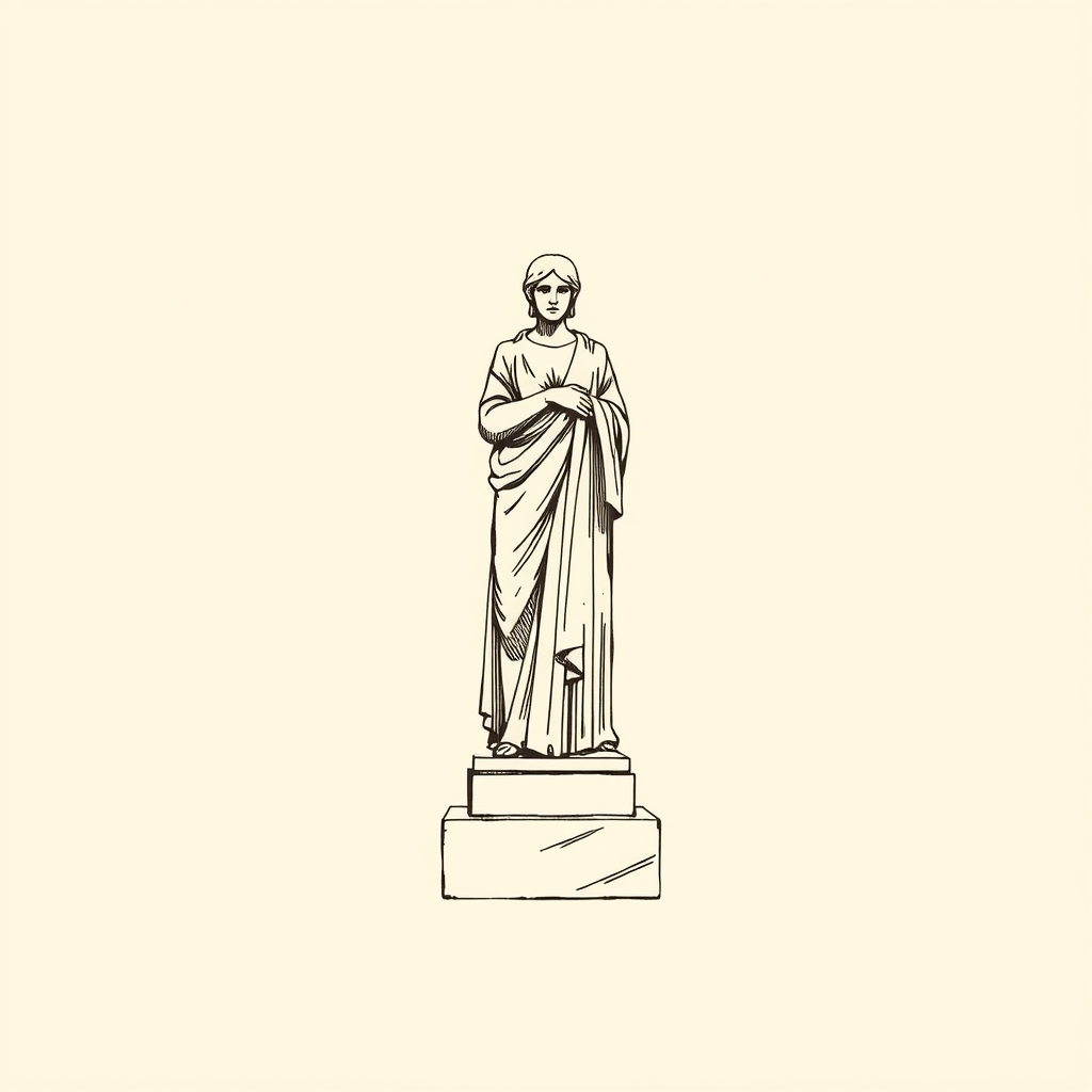 statue en pierre avec tête en bois