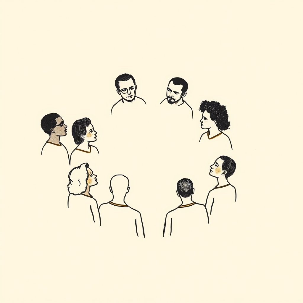 surrounded by Black people