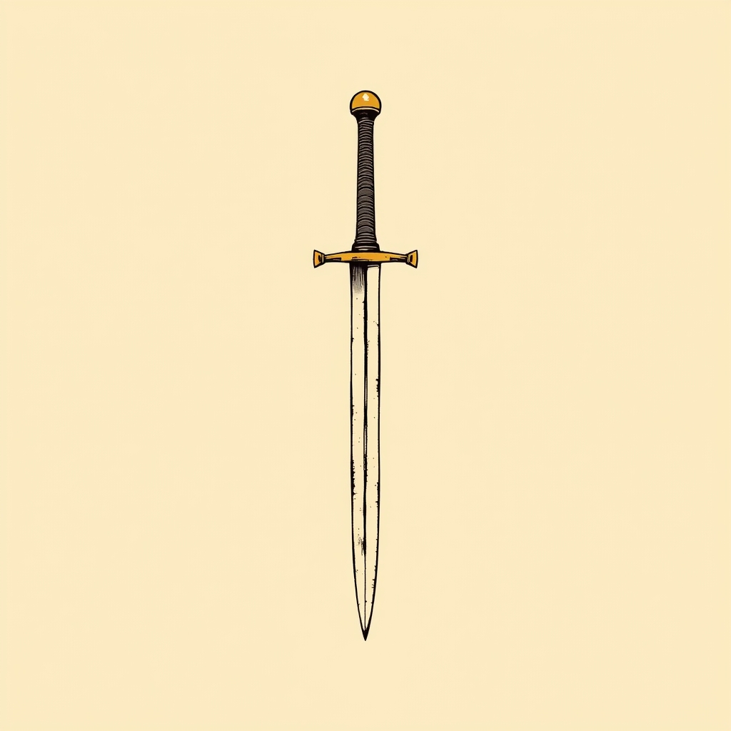 sword against the chest